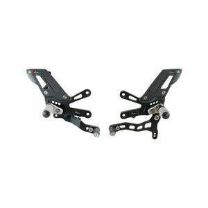 Adjustable Rear Sets With Fixed Foot Pegs, Reverse Shifting for Aprilia Lightech