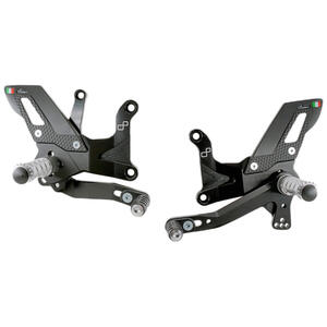 Adjustable Rear Sets With Fixed Foot Pegs - TRACK USE for Kawasaki Lightech
