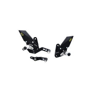 Pedane Regolabili Con Poggia Piedi Fissi per Yamaha Lightech