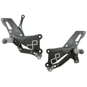 Adjustable Rear Sets With Fixed Foot Pegs - TRACK USE for Yamaha Lightech