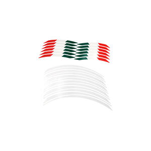Wheels Stickers Kit - White/Italian Flag Lightech