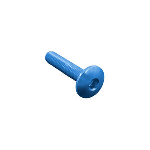Button Head Ergal Cl 002 M4 L. 10 Head Ø10  Ergal (7075 T6) Blue
