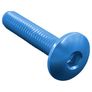 Vite Testa Bombata Erg. Cl 002 M8 L. 25 Testa Ø16  Ergal (7075 T6) Blu