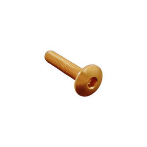 Button Head Ergal Cl 002 M4 L. 10 Head Ø10  Ergal (7075 T6) Gold