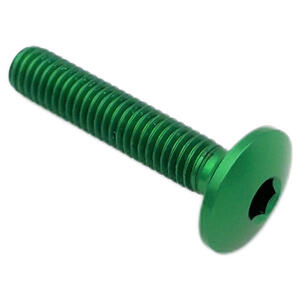 Button Head Ergal Cl 002 M4 L. 10 Head Ø10  Ergal (7075 T6) Green