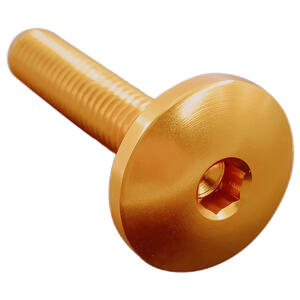 Vite Testa Bombata Erg. Cl 003 M6 L. 45 Testa Ø17  Ergal (7075 T6) Oro
