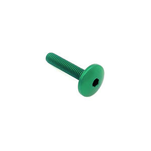 Button Head Ergal Cl 003 M6 L. 15 Head Ø17  Ergal (7075 T6) Green