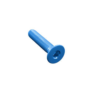 Flared Flat Head Screw Ergal Cl 005 M5 L. 35 Blue