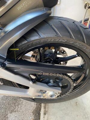 Carbon Rear Mudguard - Matt for Ducati <p>Nero</p>