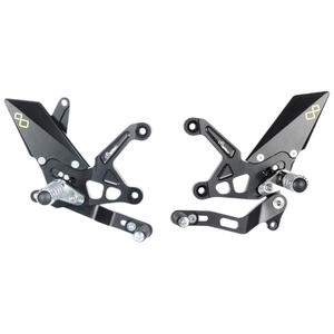 Pedane Regolabili Con Poggia Piedi Fissi per Kawasaki <p>Nero</p>