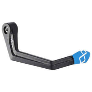Protezione In Alluminio Leva Freno - Interasse 132 Mm / Terminale Colorato Blu