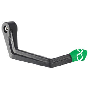 Protezione In Alluminio Leva Freno - Interasse 132 Mm / Terminale Colorato Verde