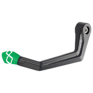Protezione In Alluminio Leva Frizione - Interasse 132 Mm / Terminale Colorato Verde