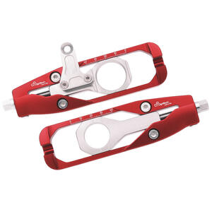 Chain adjuster for Yamaha R6 (17) with rear brake caliper support (pair) for Yamaha <p>Rosso</p>