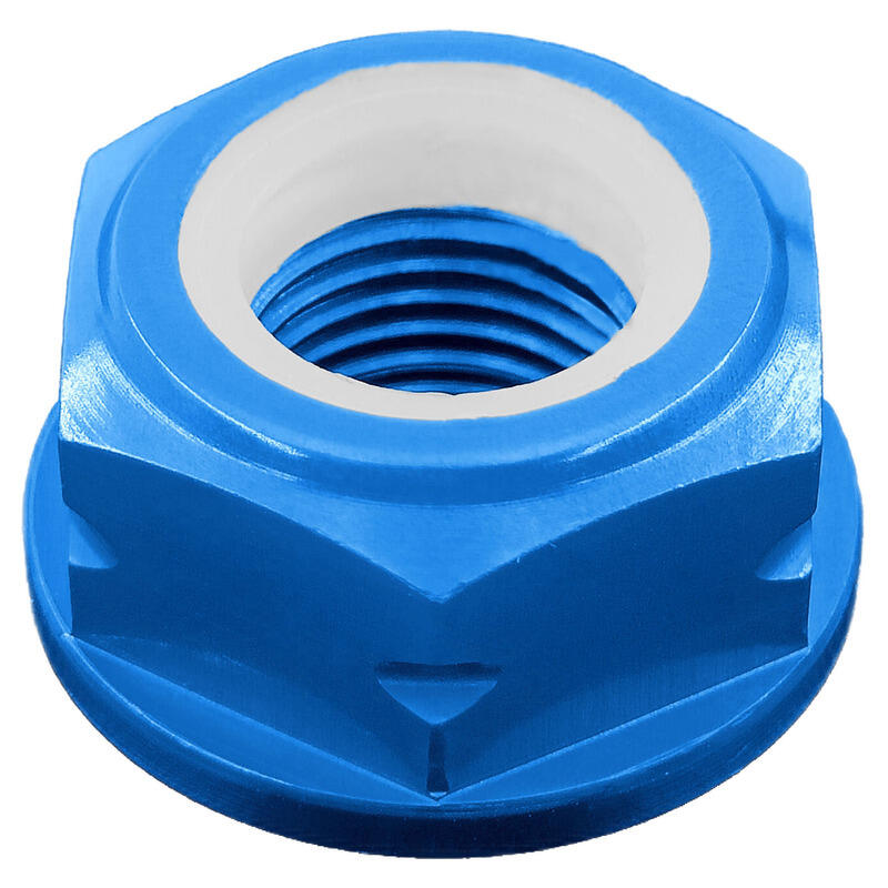 Dado Autobloccante Ribassato M10 X1,00 H= 10 Ergal Cobalto
