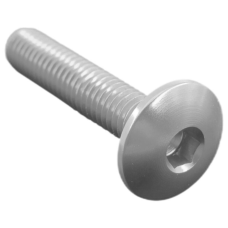 Button Head Ergal Cl 002 M4 L. 40 Head Ø10  Ergal (7075 T6) Argento