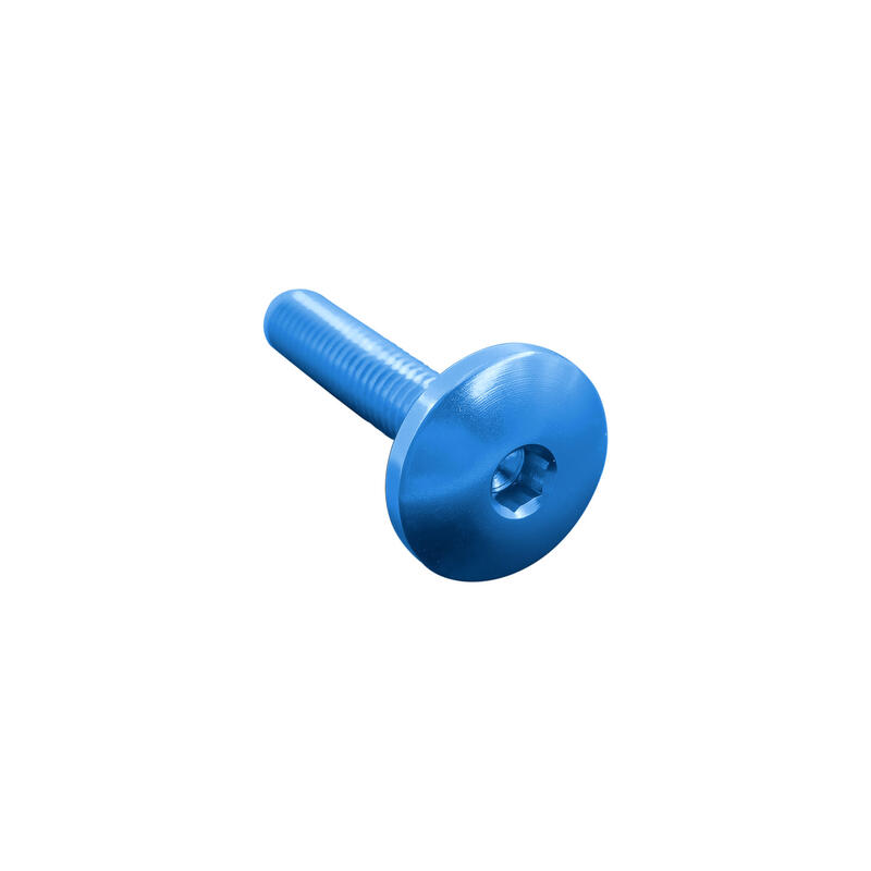 Button Head Ergal Cl 003 M8 L. 40 Head Ø22  Ergal (7075 T6) Cobalto