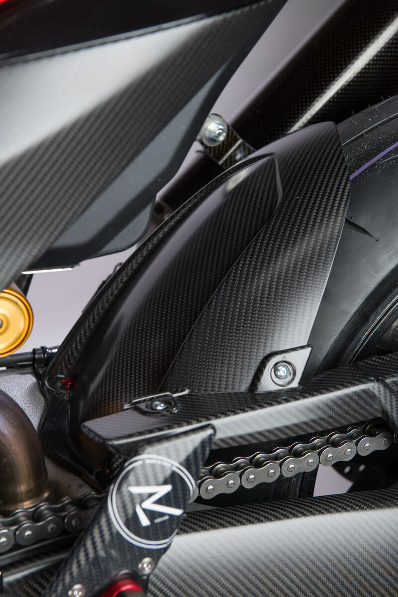 Carbon Rear Mudguard for Aprilia Lucido