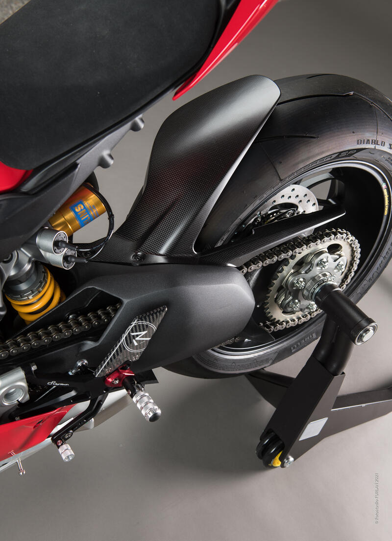 Carbon Rear Mudguard for Ducati Lucido