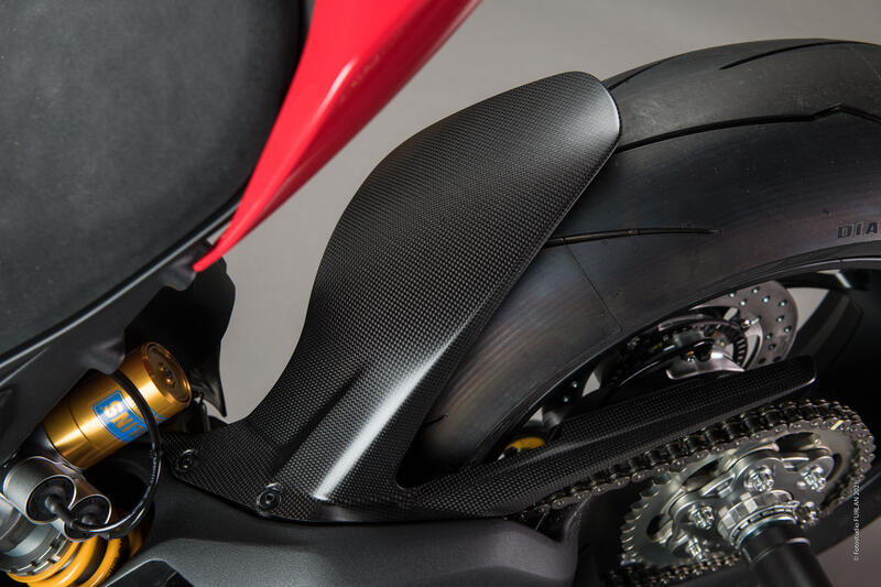 Carbon Rear Mudguard for Ducati Lucido