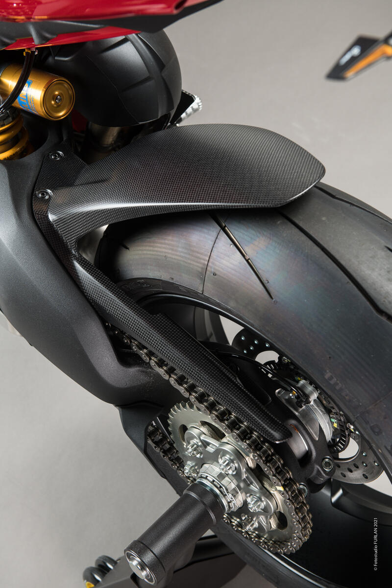 Carbon Rear Mudguard for Ducati Lucido