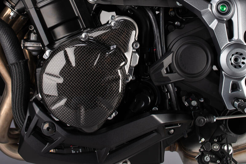 Coperchio Alternatore In Carbonio per Kawasaki Lucido