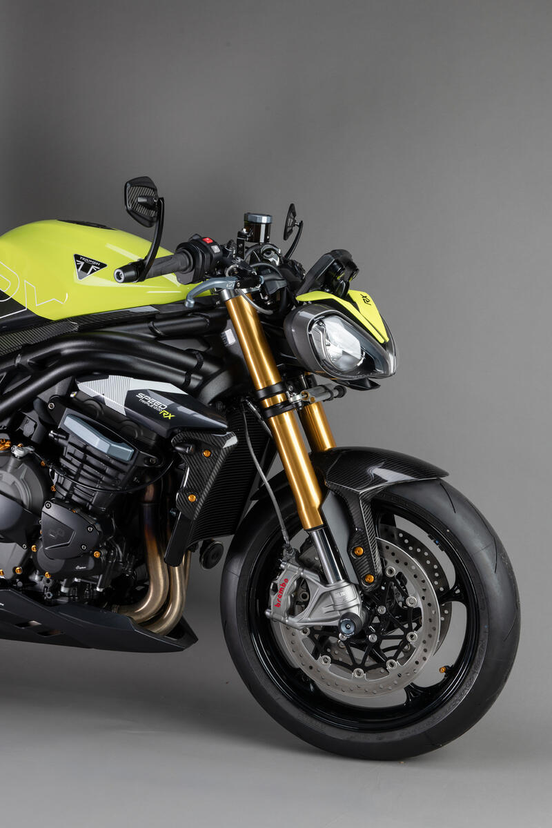 Parafango Ant. In Carbonio per Triumph Lucido