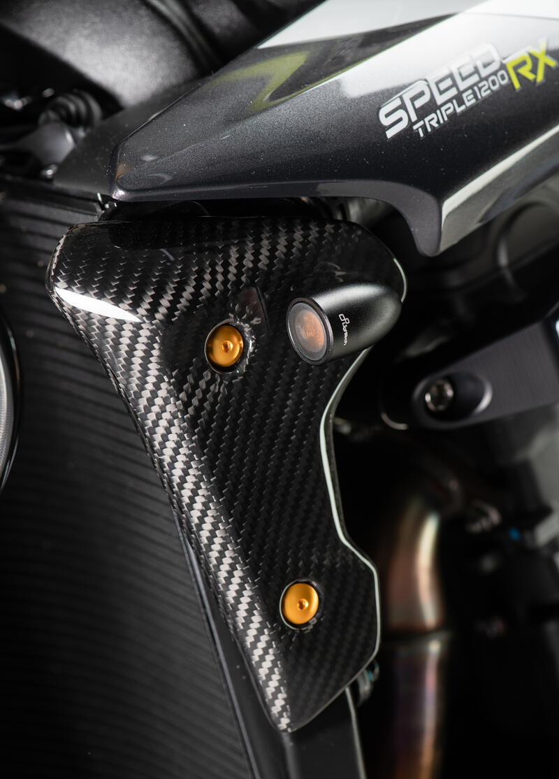 Fianchetti Radiatore In Carbonio per Triumph Lucido