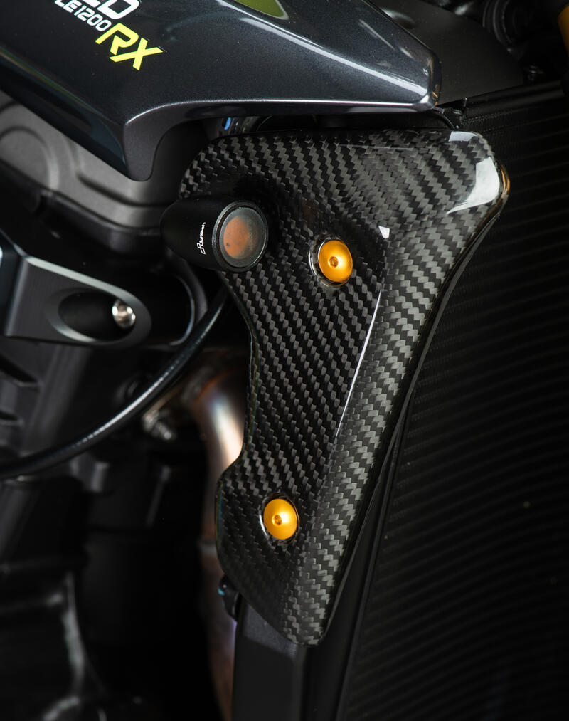 Fianchetti Radiatore In Carbonio per Triumph Lucido