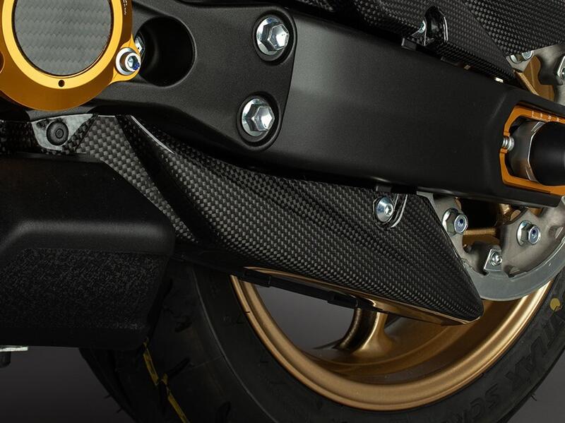 Copri Cinghia Inferiore In Carbonio per Yamaha Naturale