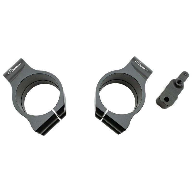 Coppia Bracciali Manubrio Avanzati con Supporto A/S per Ducati Nero