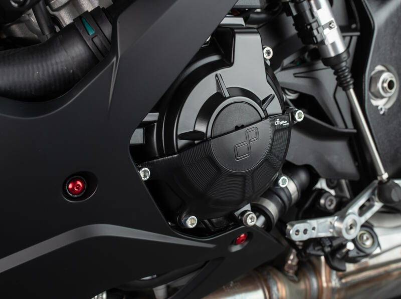 Protezione In Alluminio Copri Alternatore Lato Sinistro per Bmw Nero
