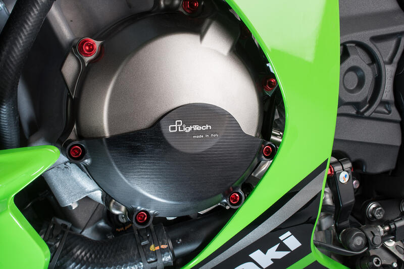 Protezione In Alluminio Copri Alternatore Lato Sinistro per Kawasaki Nero