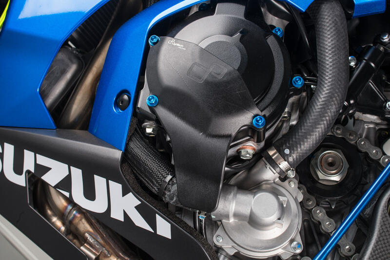 Protezione In Alluminio Copri Alternatore Lato Sinistro per Suzuki Nero