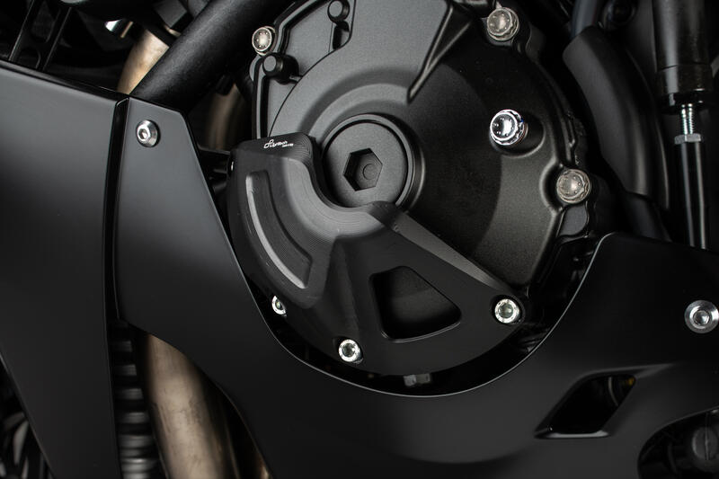 Protezione In Alluminio Copri Alternatore Lato Sinistro per Yamaha Nero