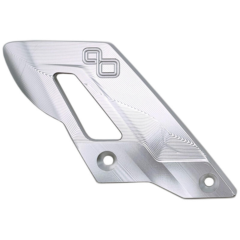 Aluminium Heel Guard Left Side Argento