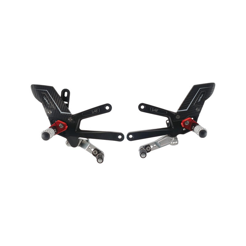 R Version Rear Sets for Ducati Nero