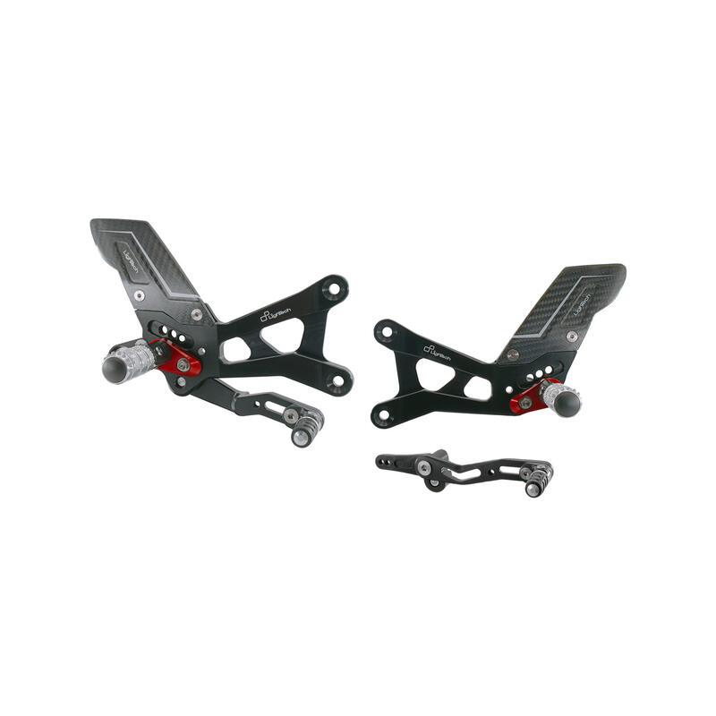 Pedane Regolabili R Version per Yamaha Nero