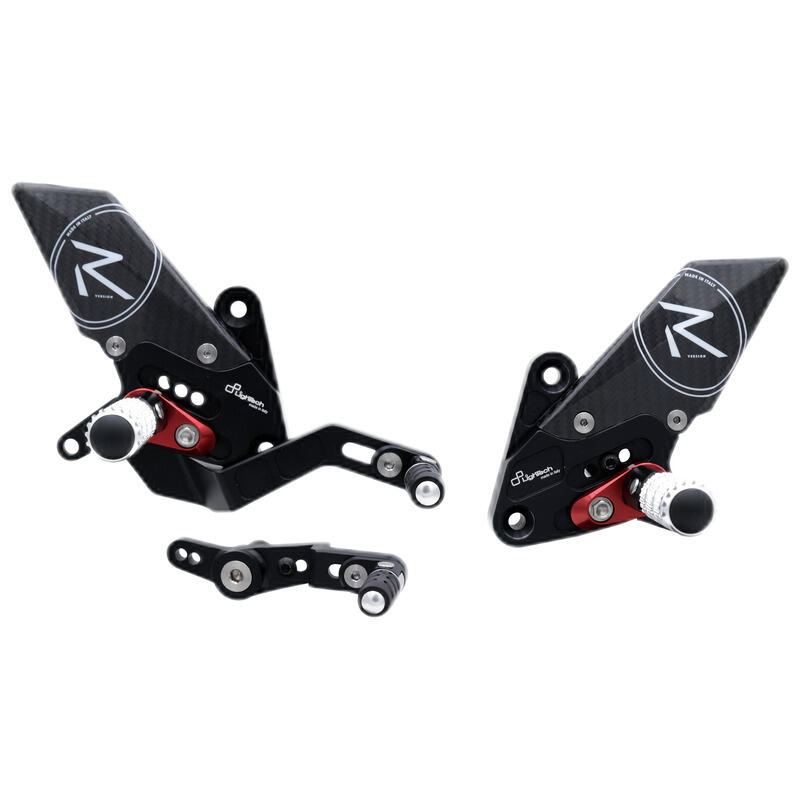 Pedane Regolabili R Version per Yamaha Nero