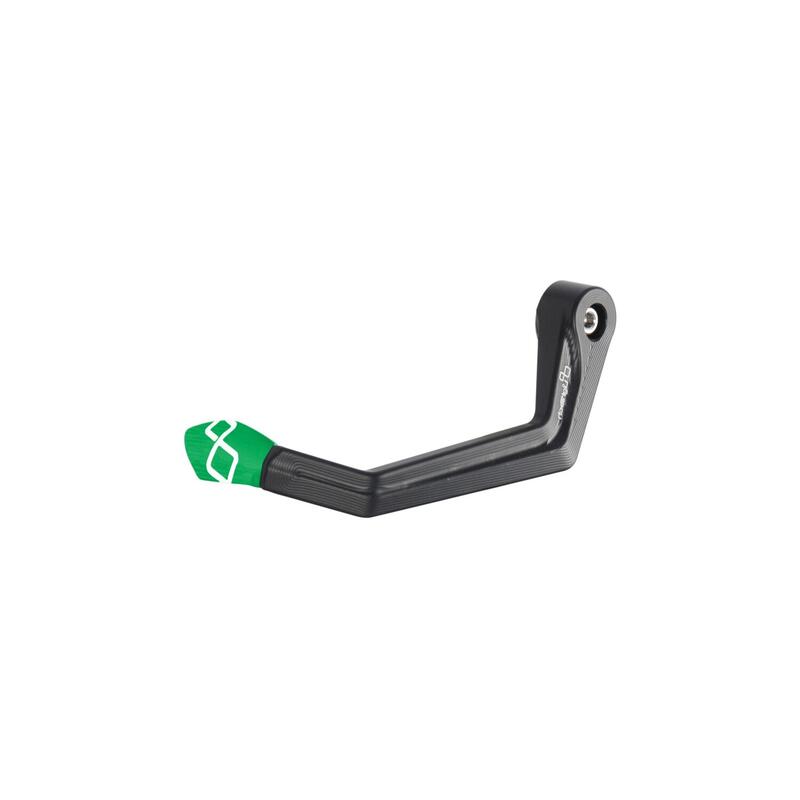 Protezione In Alluminio Leva Frizione - Interasse 132 Mm / Terminale Colorato Verde