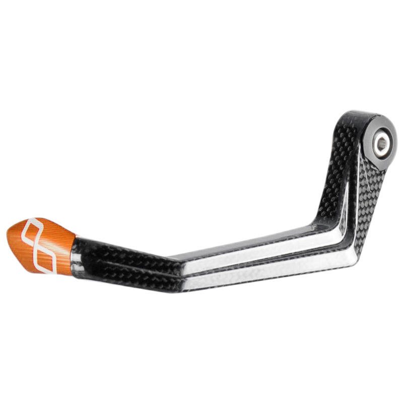 Protezione Leva Frizione in Carbonio/ Terminale Colorato - Interasse 132 mm Arancio