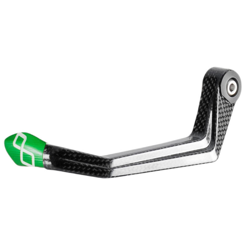 Protezione Leva Frizione in Carbonio/ Terminale Colorato - Interasse 132 mm Verde