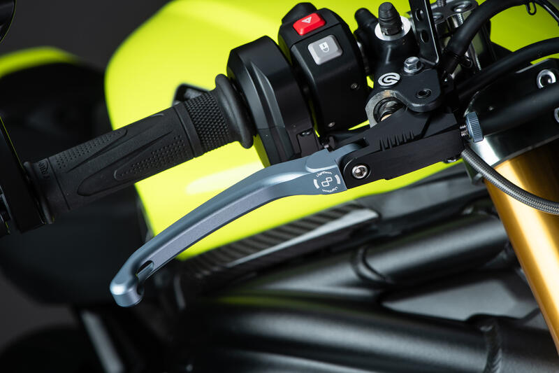 Folding Brake Lever (J Type) for Honda, Triumph, Aprilia, Ducati Nero