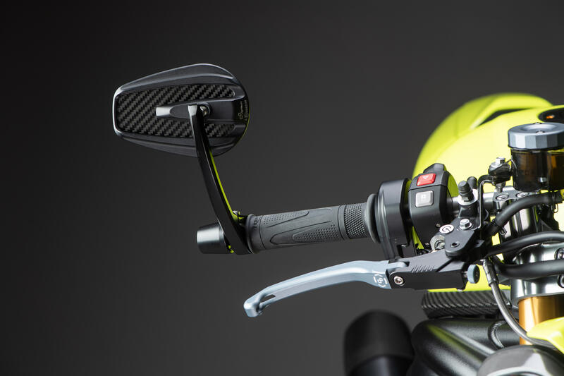 Folding Brake Lever (J Type) for Honda, Triumph, Aprilia, Ducati Nero