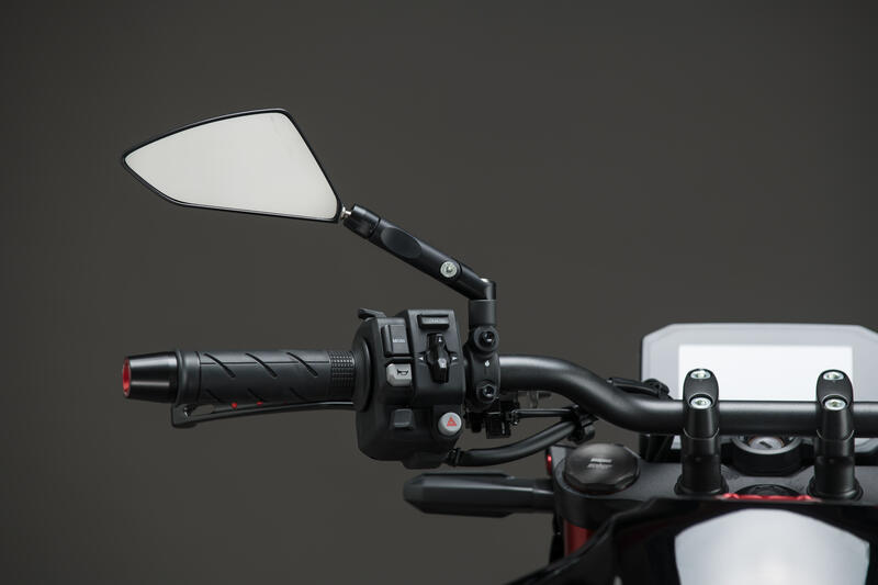 Coppia Specchi In Alluminio per Honda, Bmw, Ktm, Ducati Nero