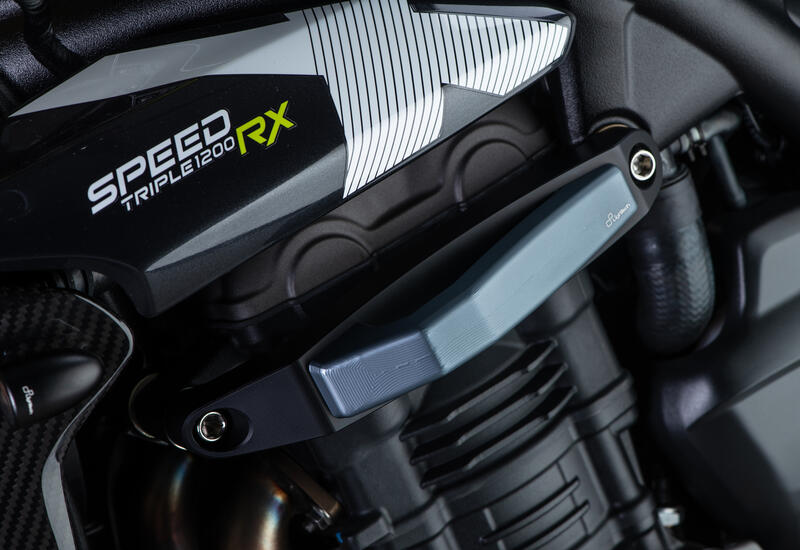 Shock-Absorbing Frame Sliders Kit for Triumph Grigio